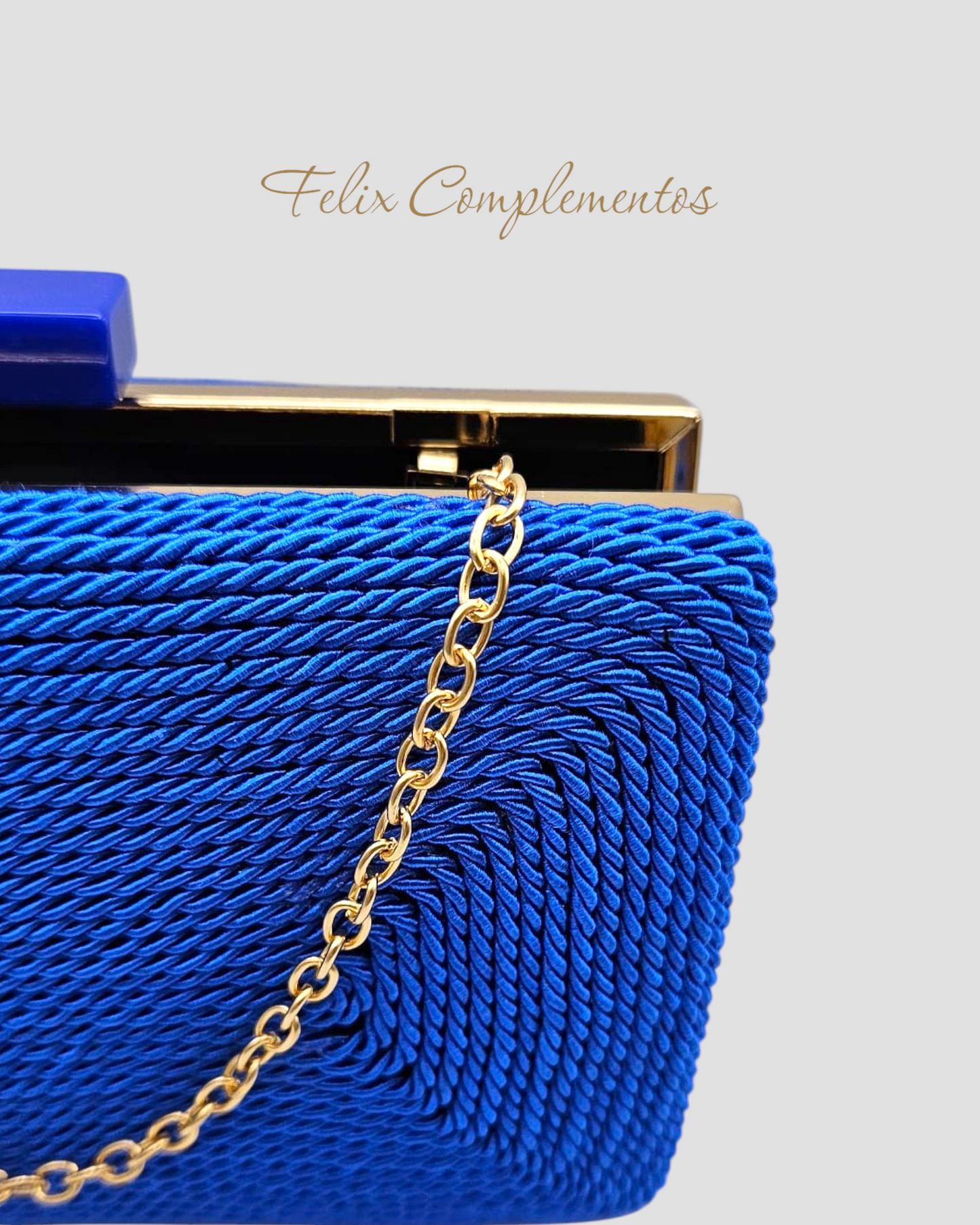 Bolso con diseño cuerda color azul