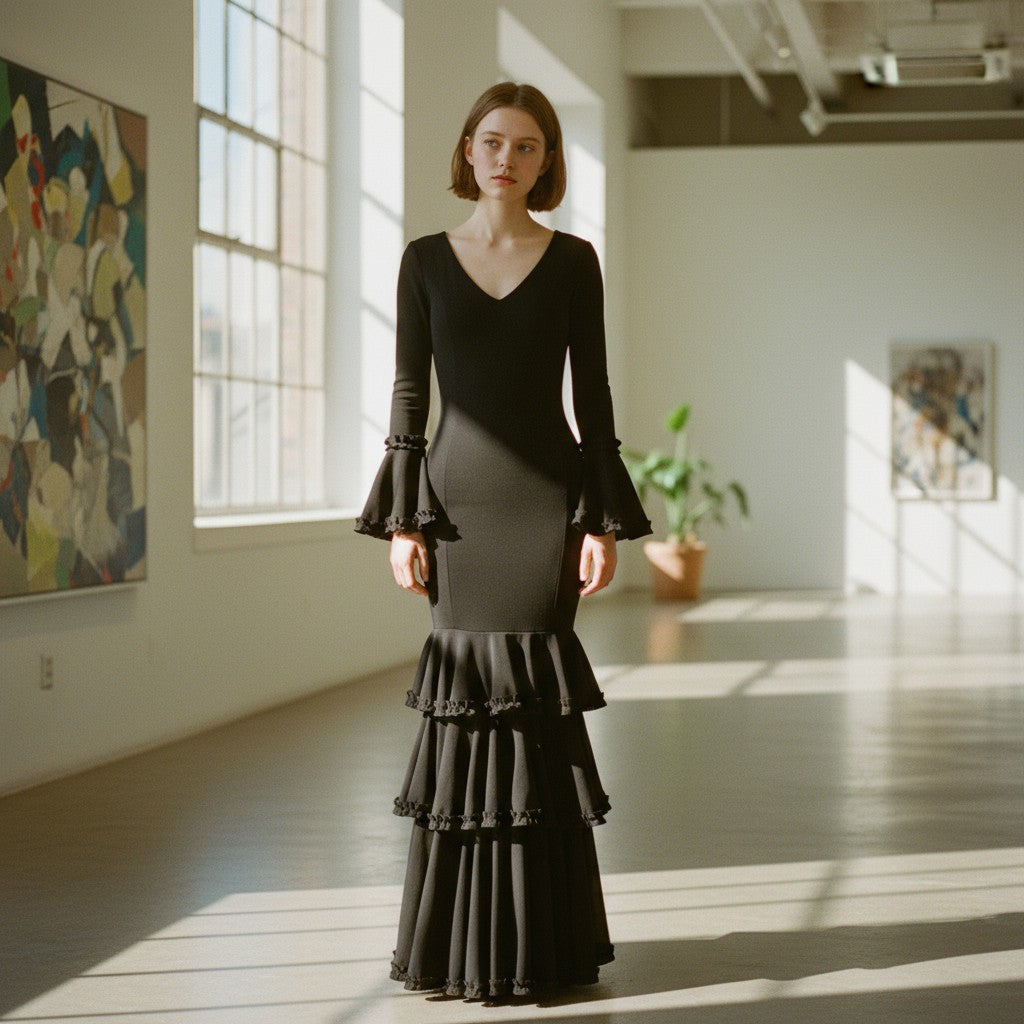 Vestido flamenca negro (M1)