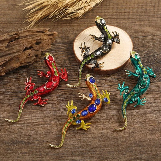 Broche lagarto retro