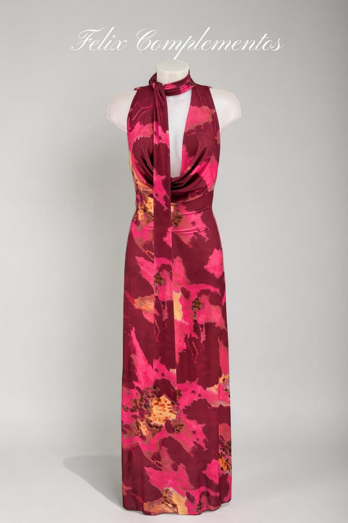 Vestido crep estampado