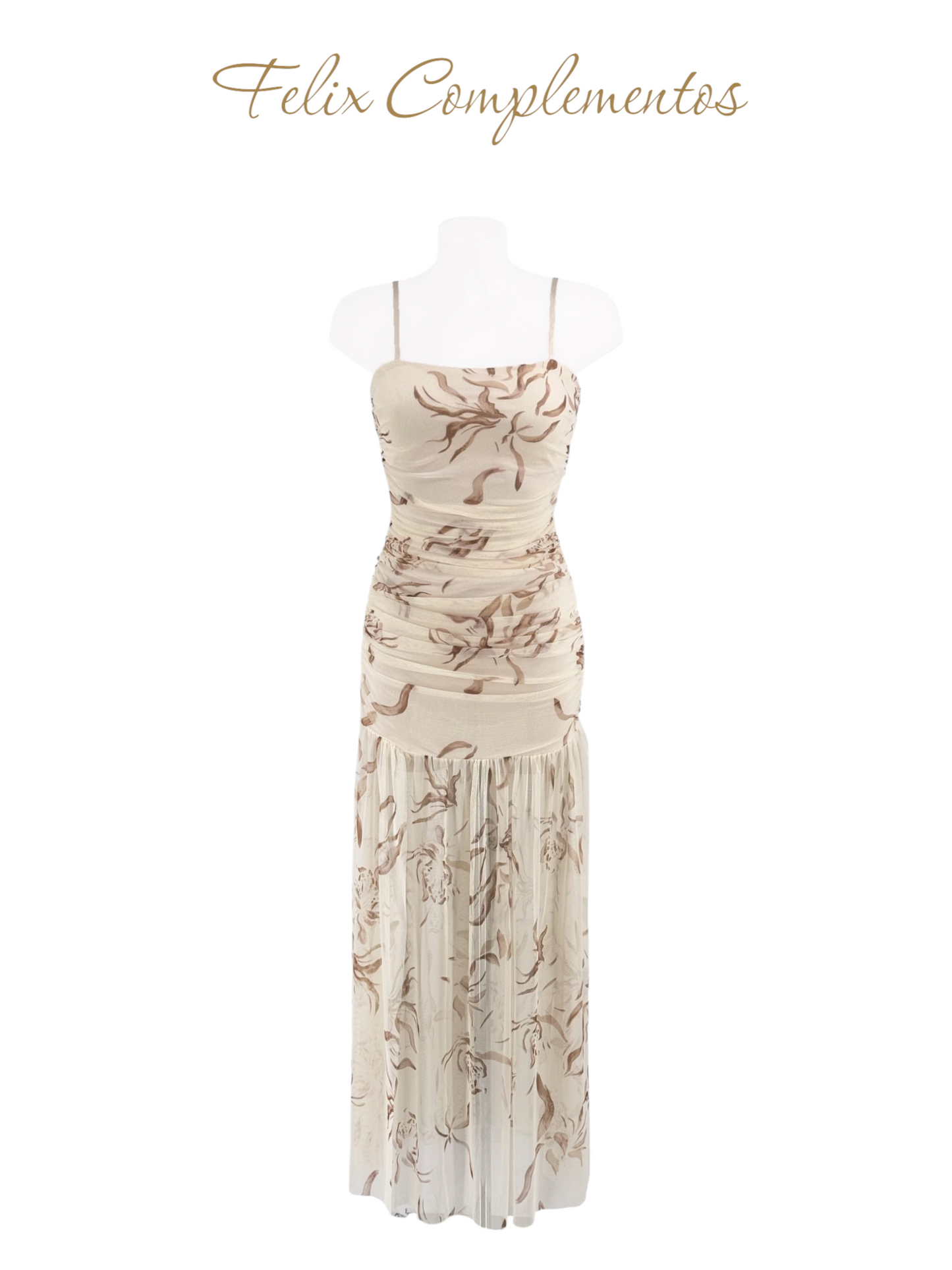 Vestido de tirante corte sirena