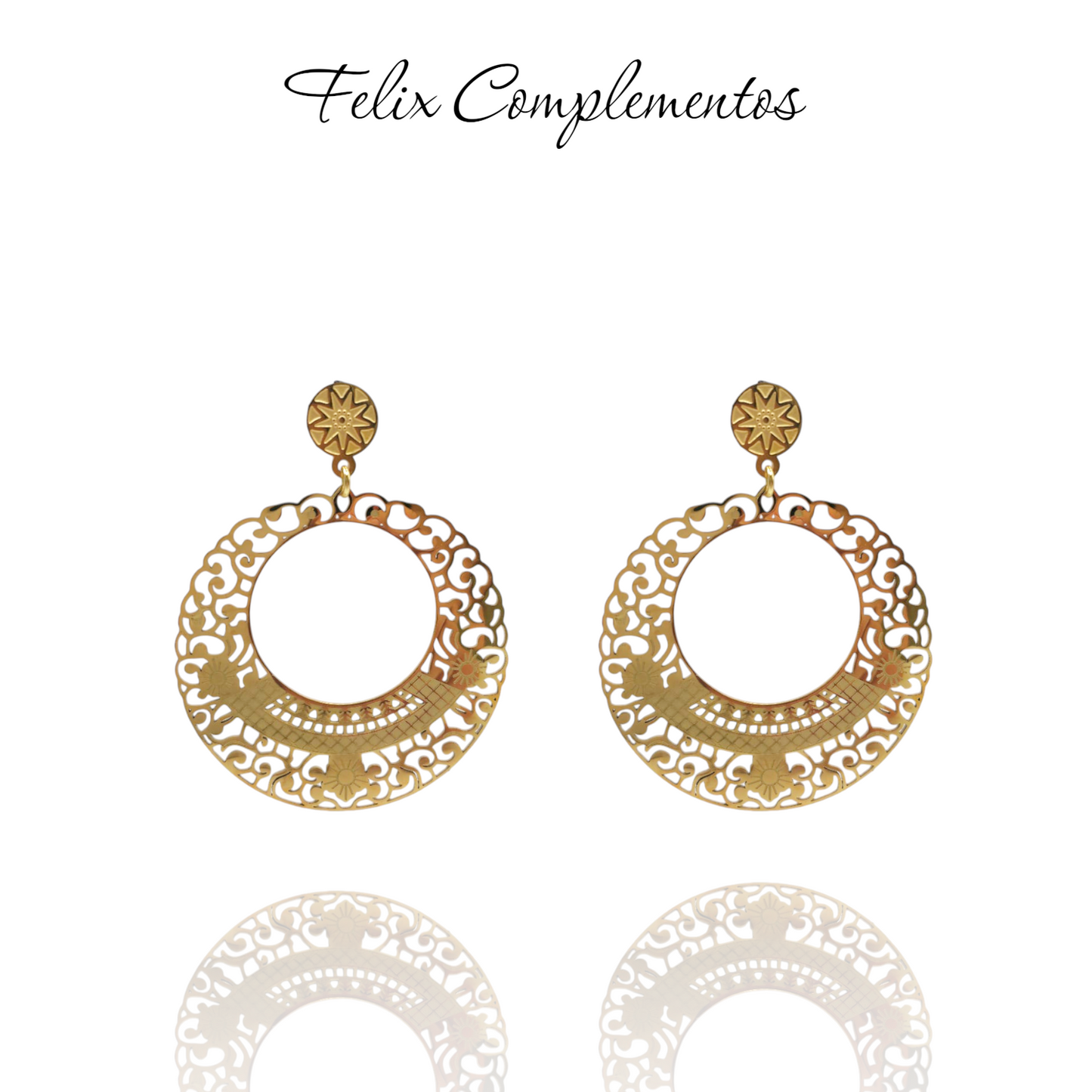 Pendiente clasico calado acero