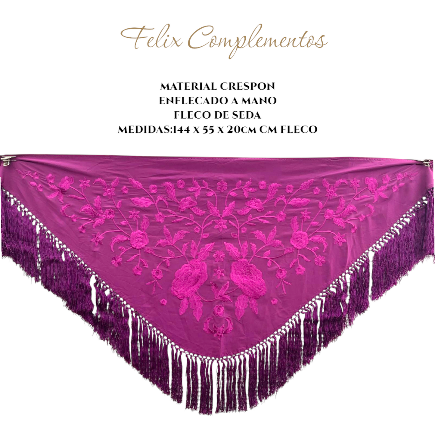 Bougainvillea shawl with bougainvillea