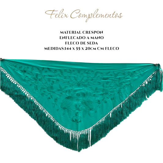 Aquamarine green shawl