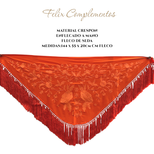 Orange and orange shawl