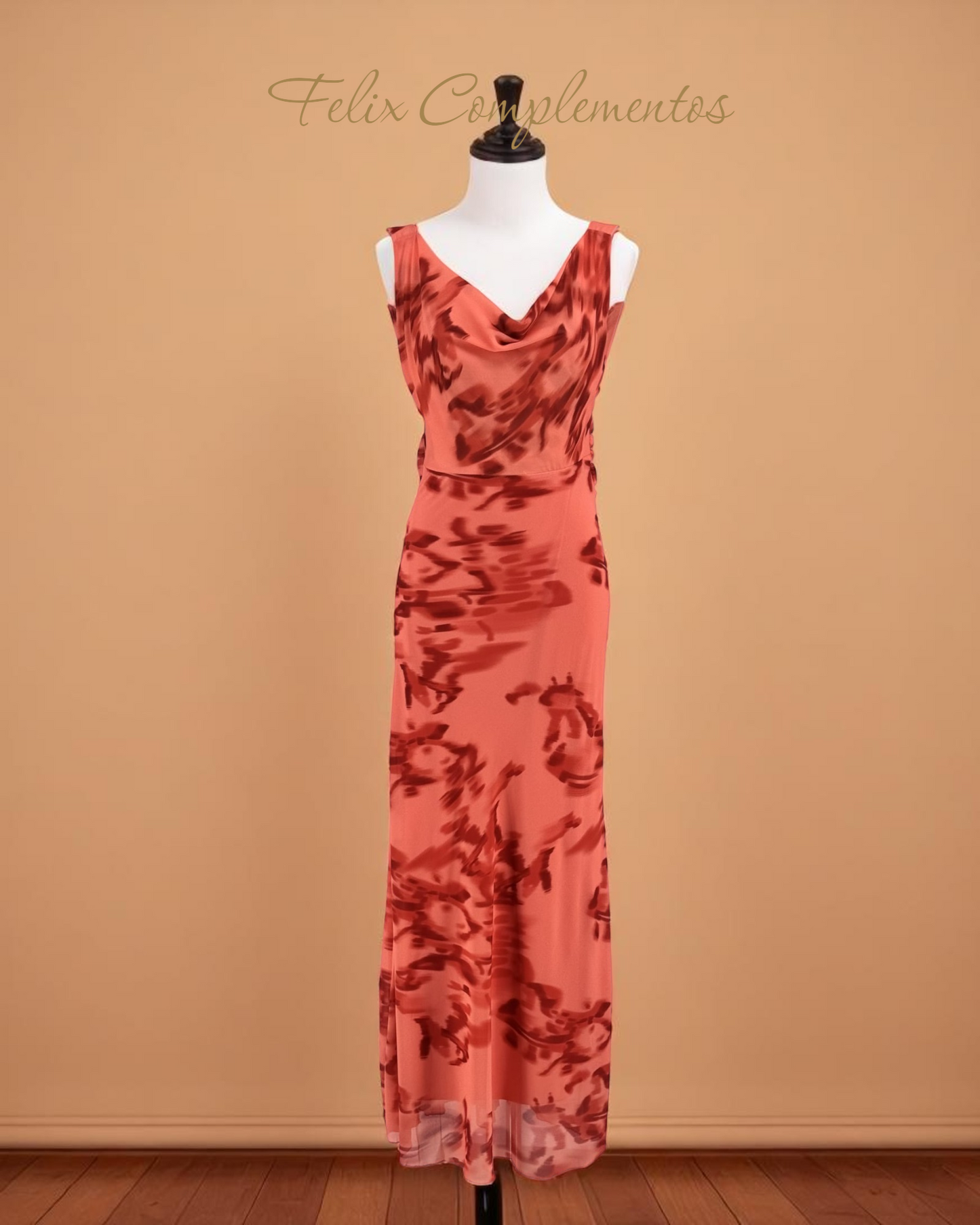 Vestido largo estampado
