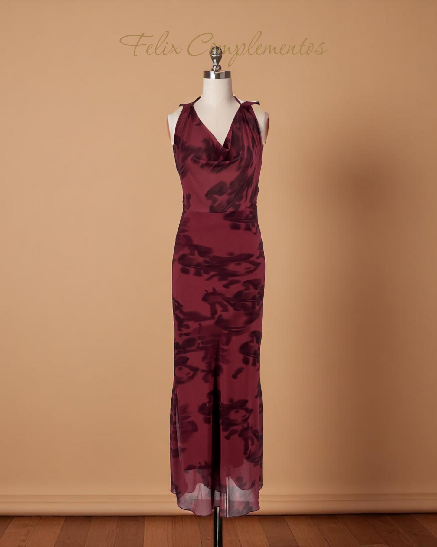 Vestido largo estampado
