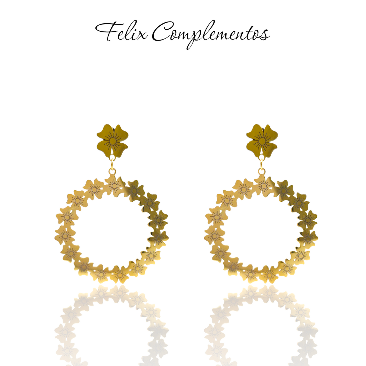 Pendiente clasico calado acero (M4)