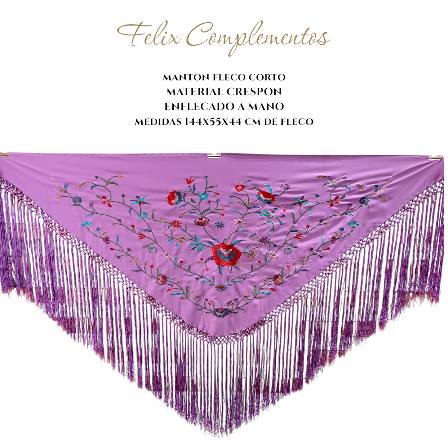 Xale vermelho com cores