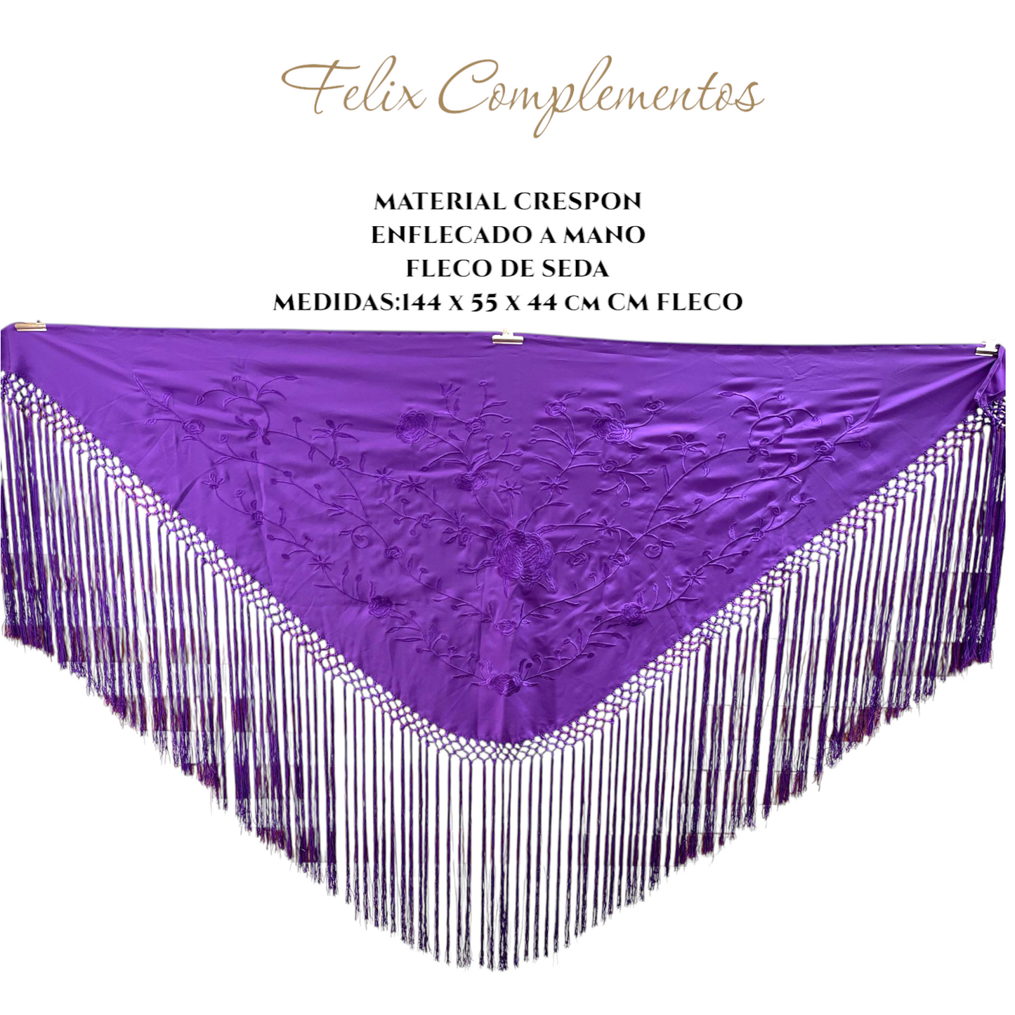 Xale roxo e roxo (modelo F)