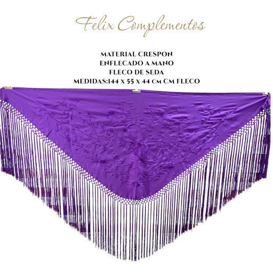 Manton morado con morado (modelo F)