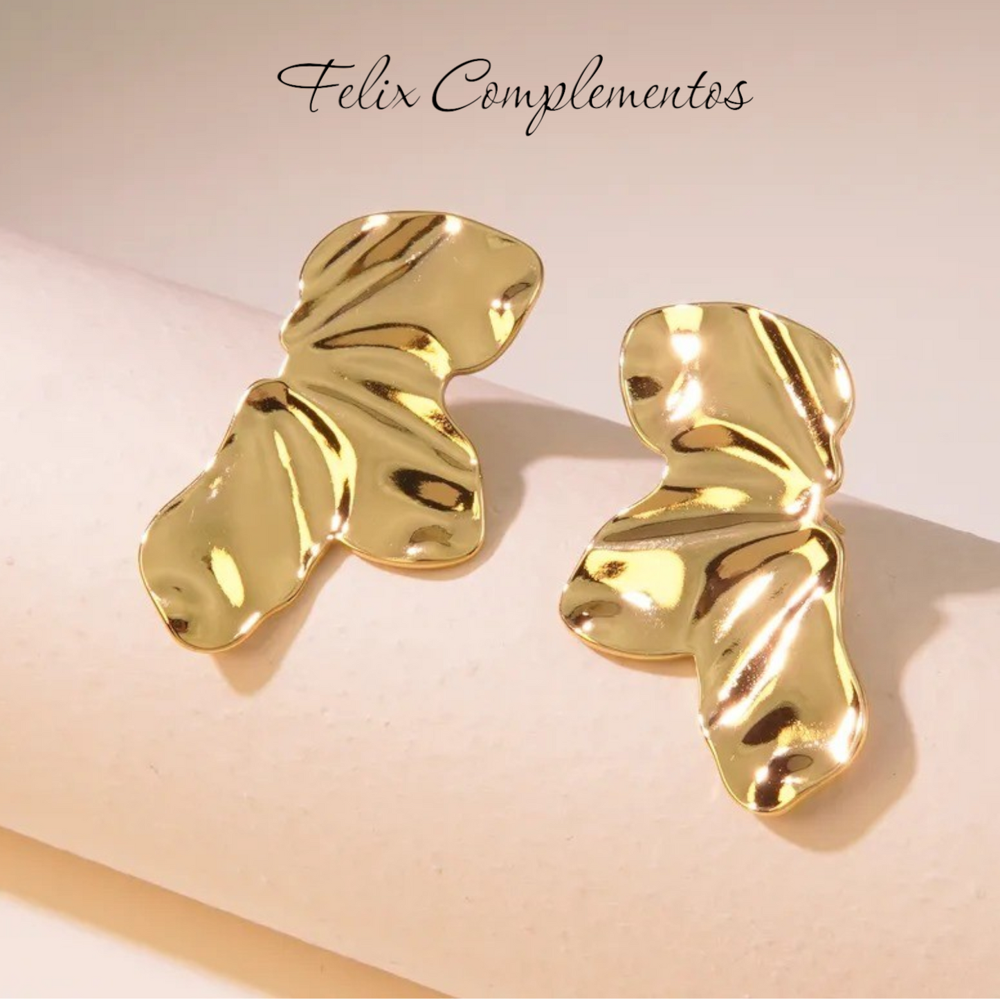 Pendientes estilo ojas grandes Acero 304