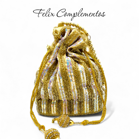 Bolso saquito de lentejuelas