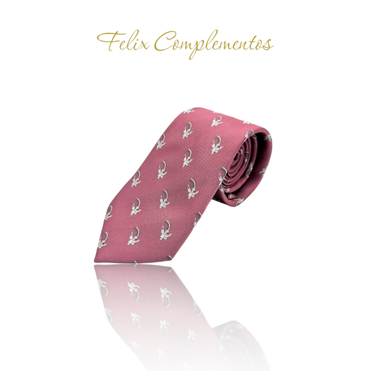 Corbata Curro Expo 92 rosa teja