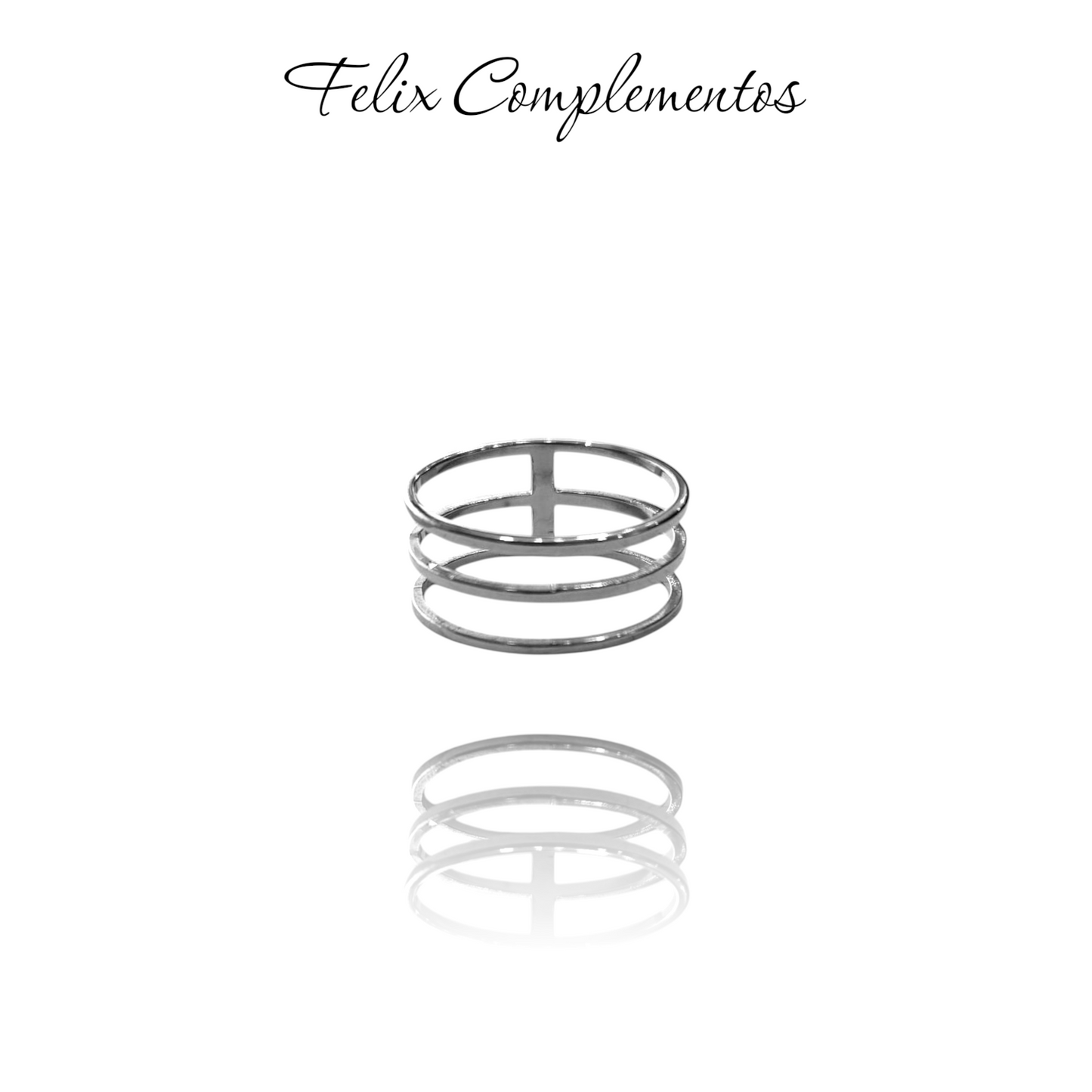 Anillo clasico plateado para mantoncillo
