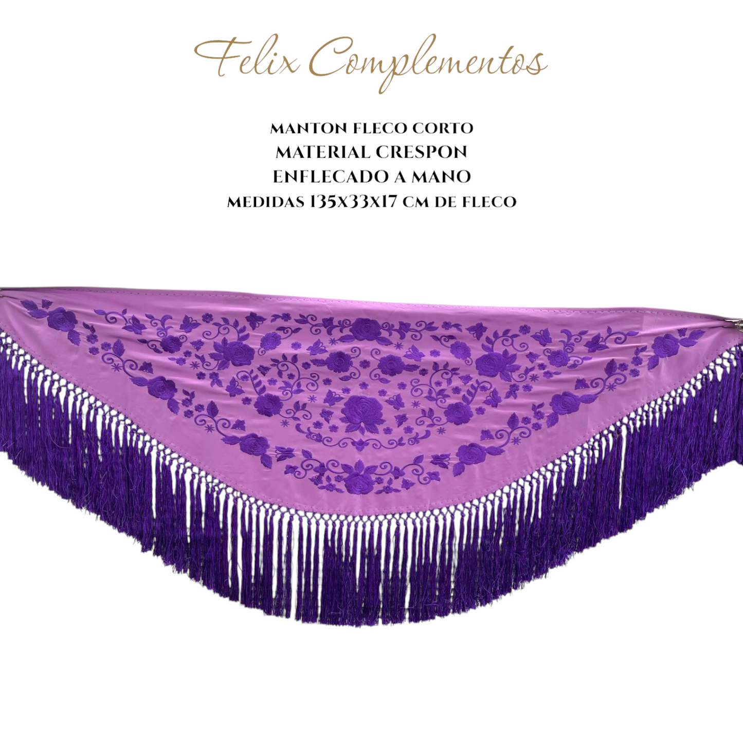Manton pequeño morado con morado