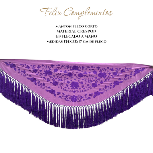 Manton pequeño morado con morado