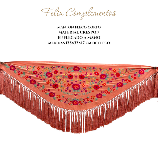 Manton pequeño rosa coral