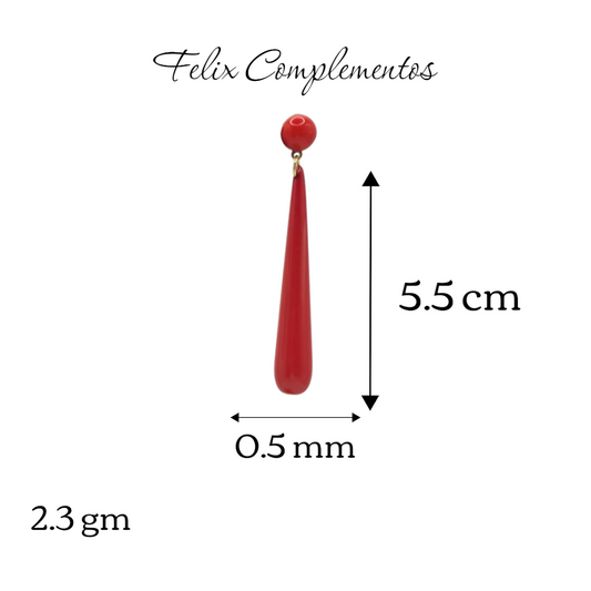 Pendiente flamenca lagrima de mujer