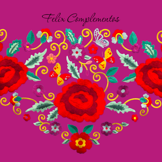 Manton tres Rosas Bugambilla