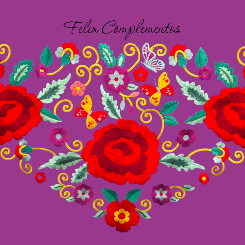 Manton Tres Rosas Color Berenjena