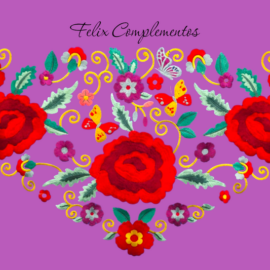 Manton 3 Rosas Lila