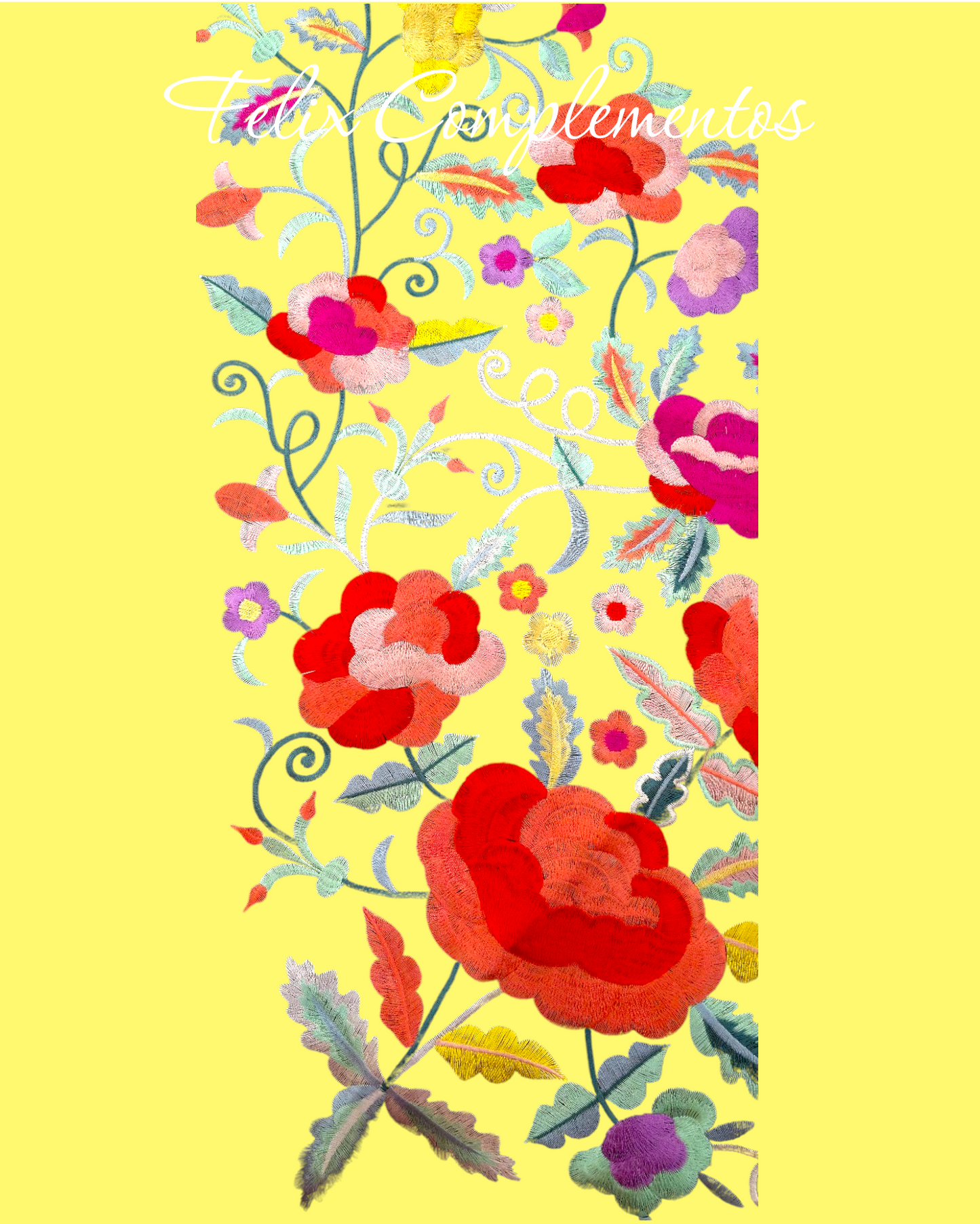 Manton flor grande Amarillo