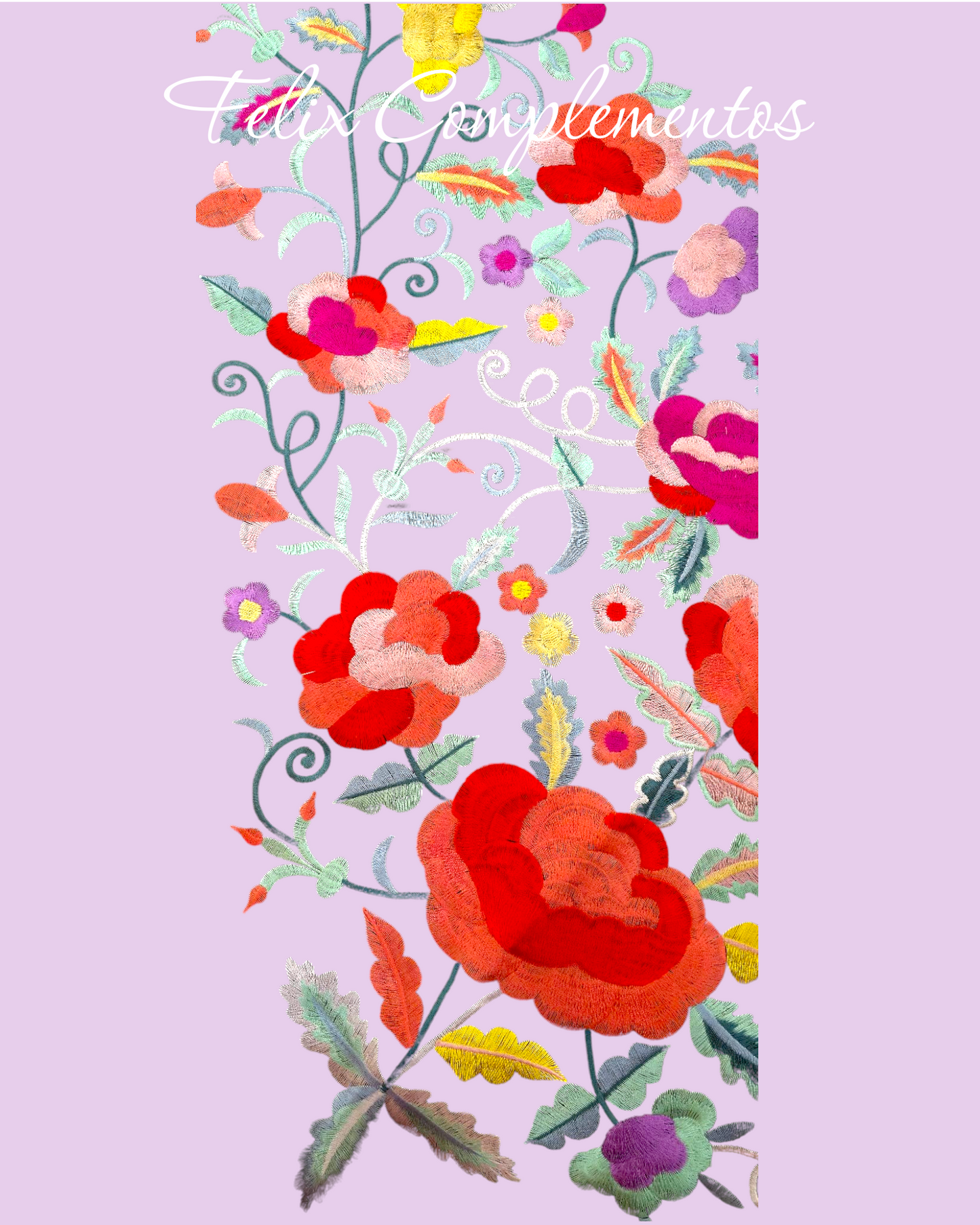 Manton Flor grande Malva