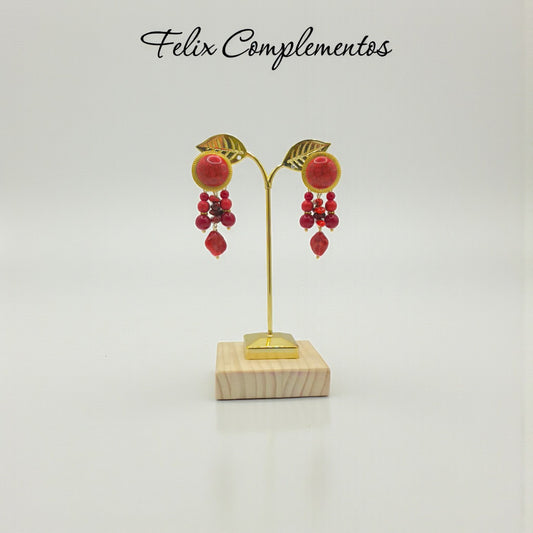 Pendiente Coral Rose