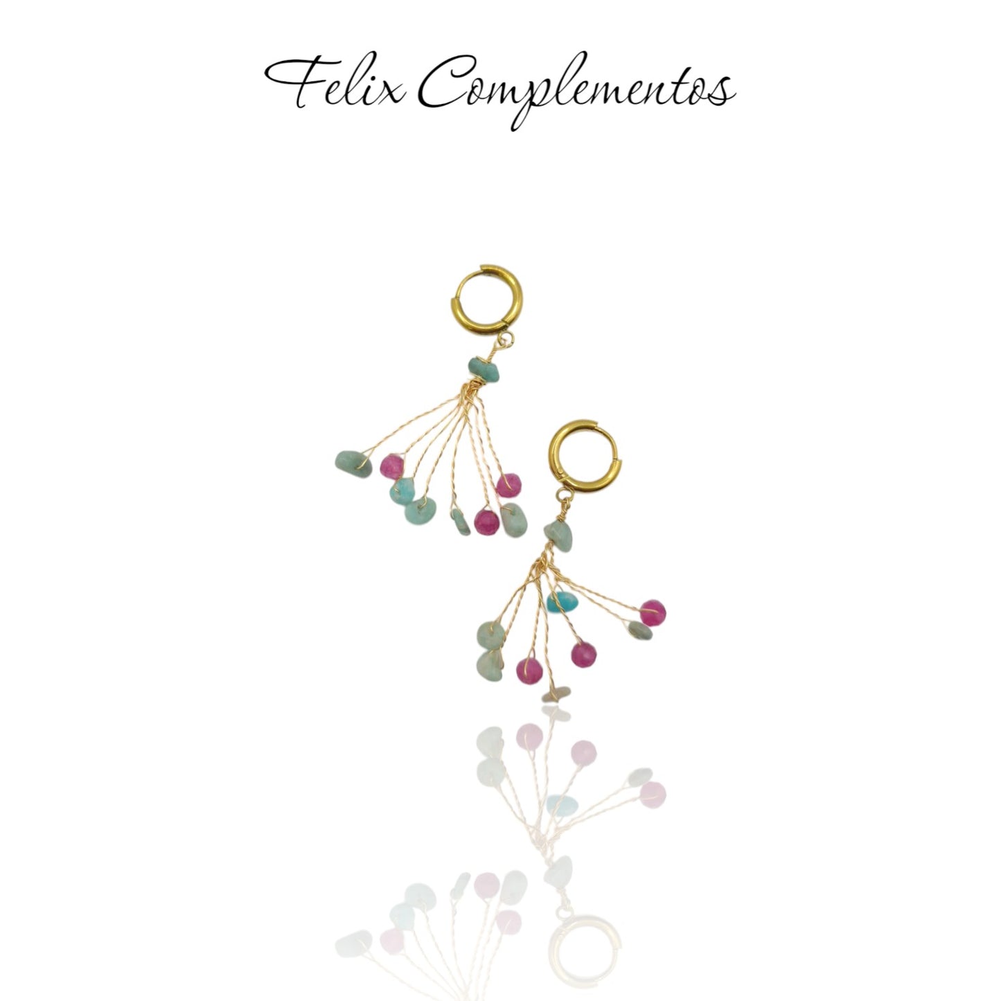 Pendiente ojas caidas