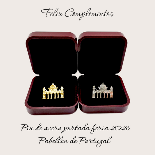 Pin Feria 2026 Pabellon de Portugal Acero inoxidable