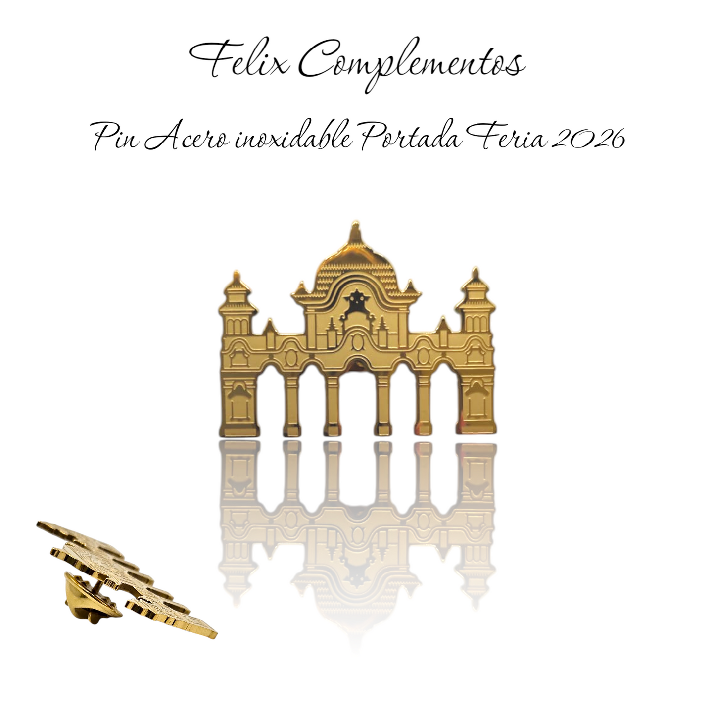 Pin Feria 2026 Pabellon de Portugal Acero inoxidable