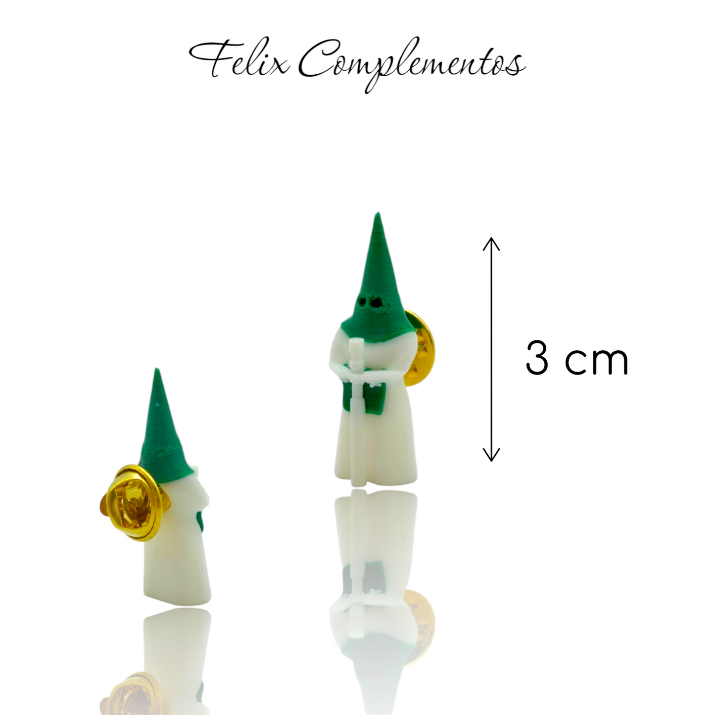 Pin de aço esmeralda Macarena