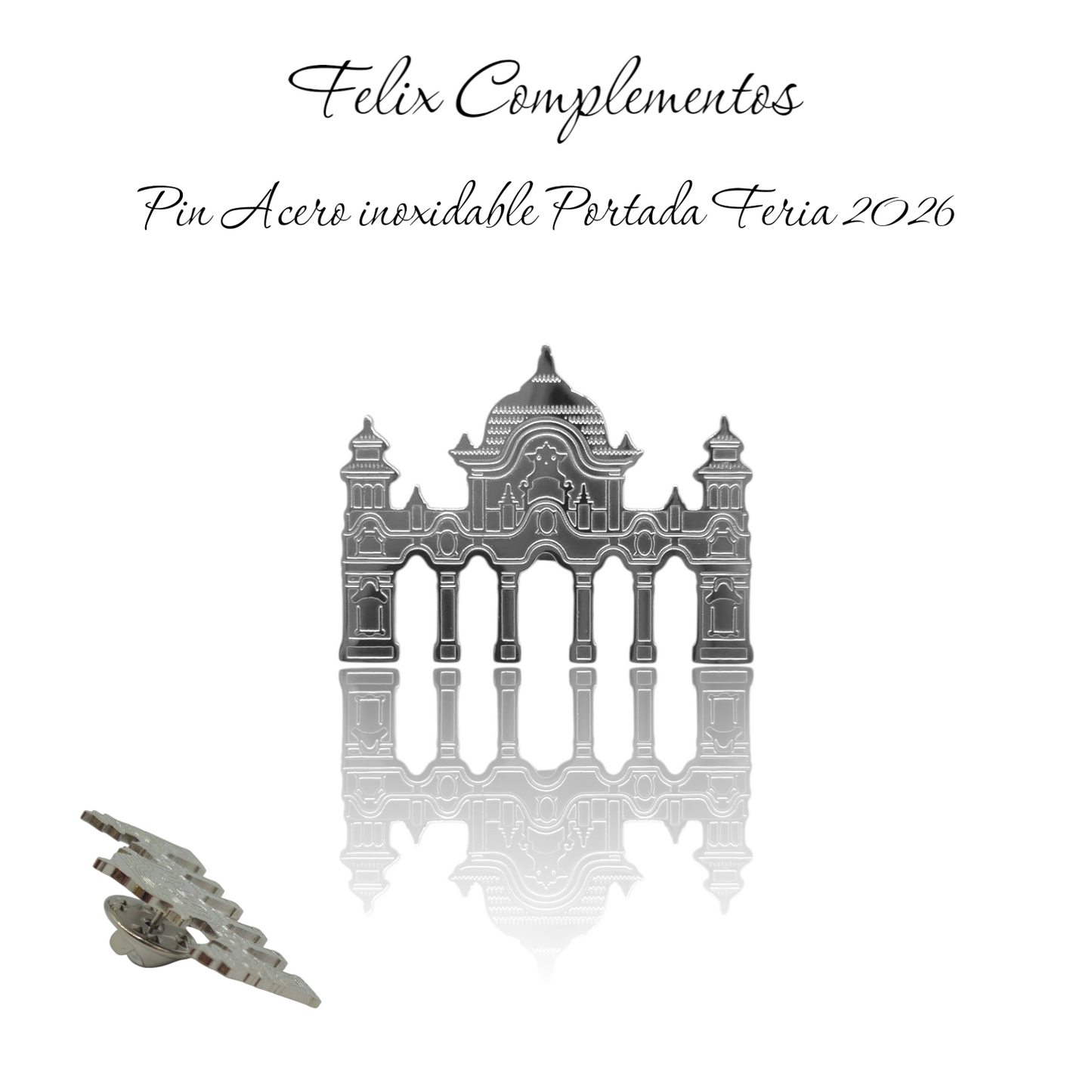 Pin Feria 2026 Pabellon de Portugal Acero inoxidable