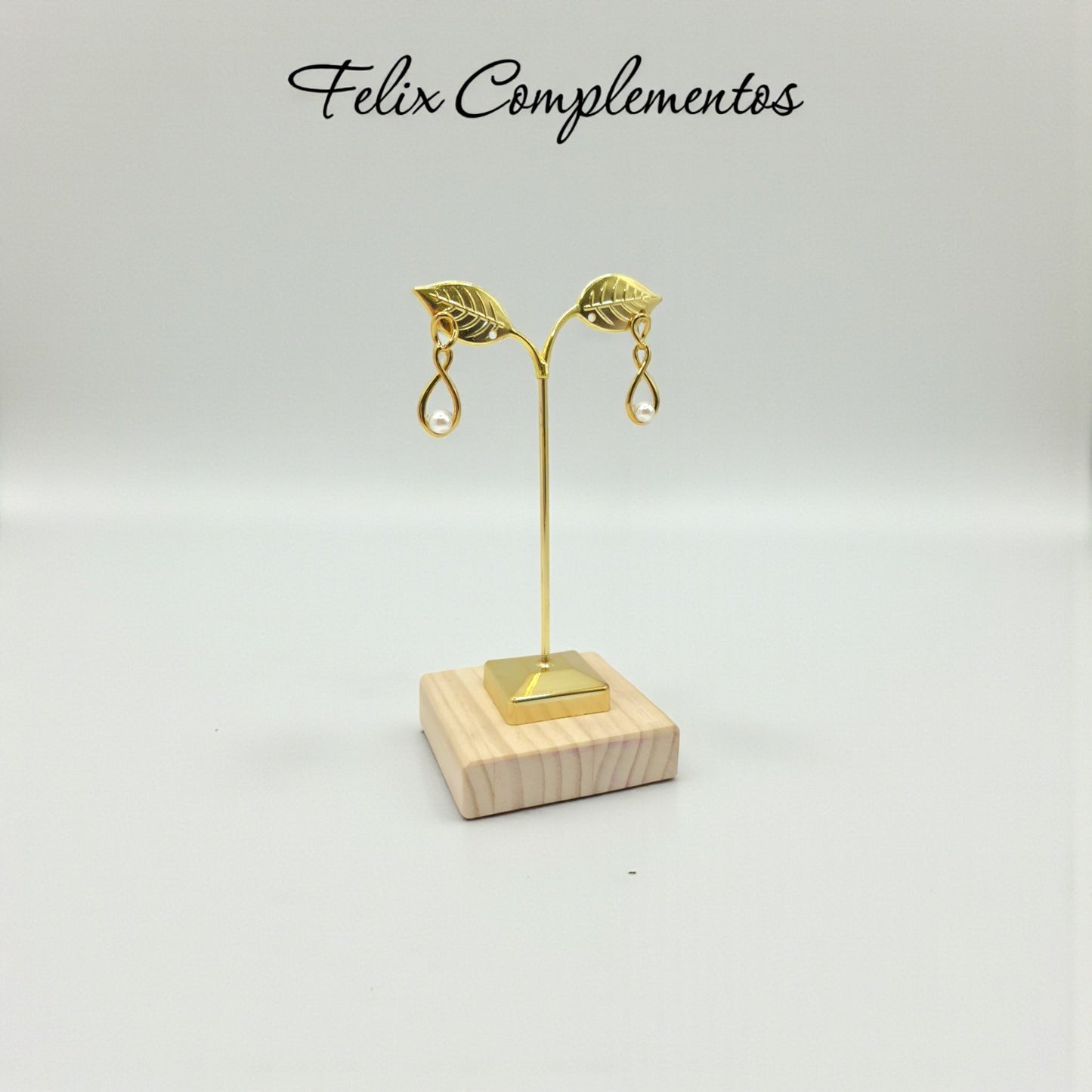 Pendiente Lazo de perla