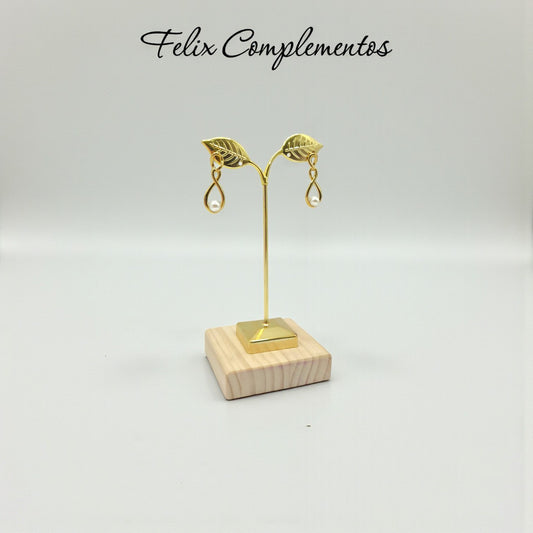 Pendiente Lazo de perla