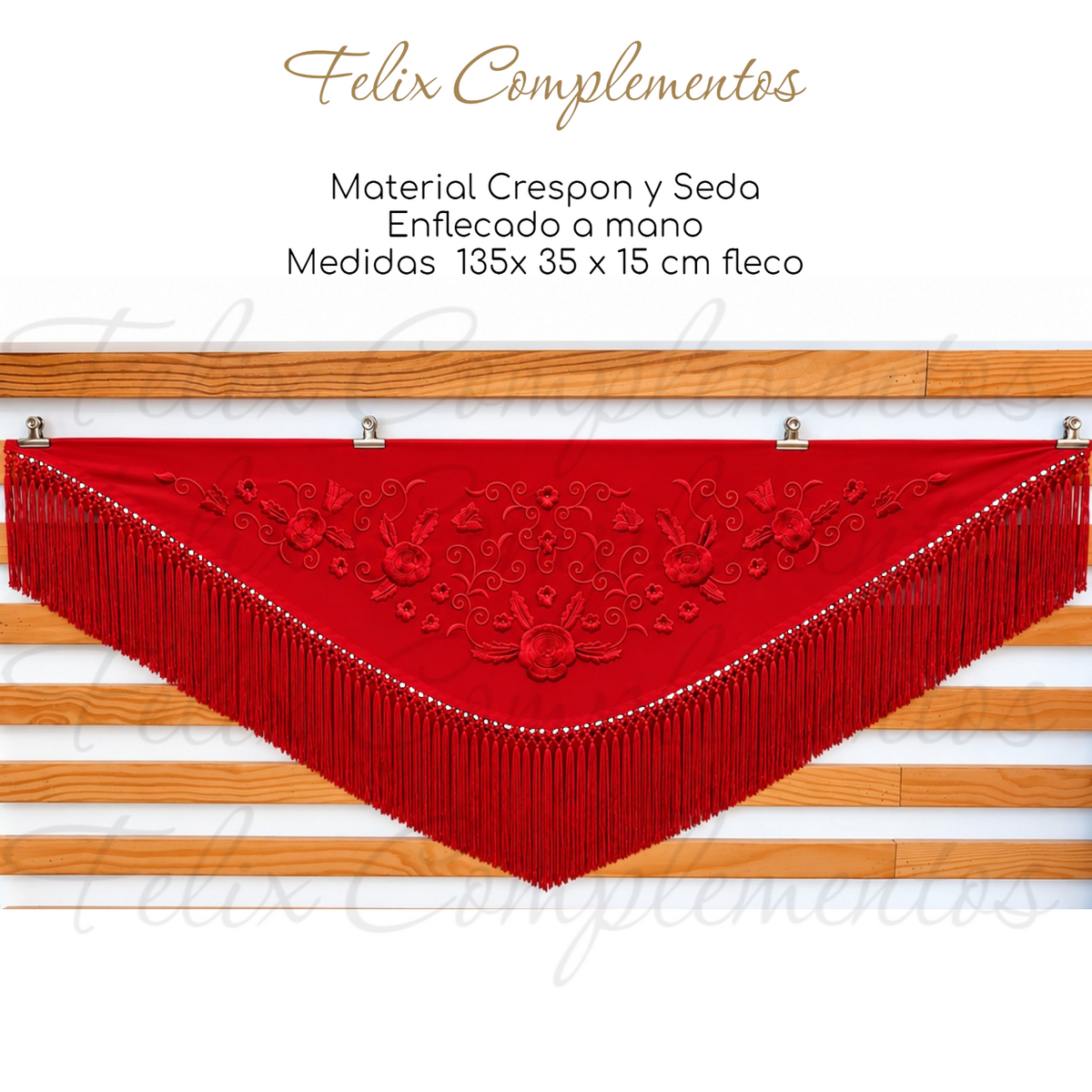 Manton Mediano Ros Rojo