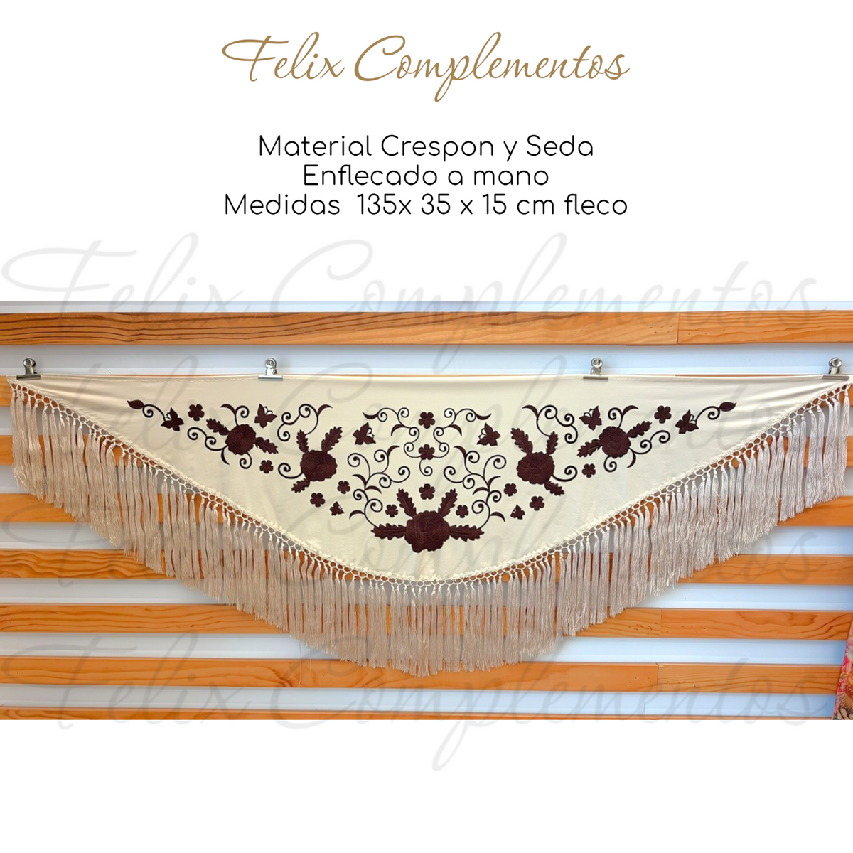 Manton Bicolor Beige y Marron