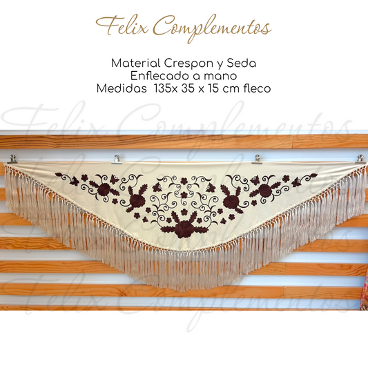 Manton Bicolor Beige y Marron
