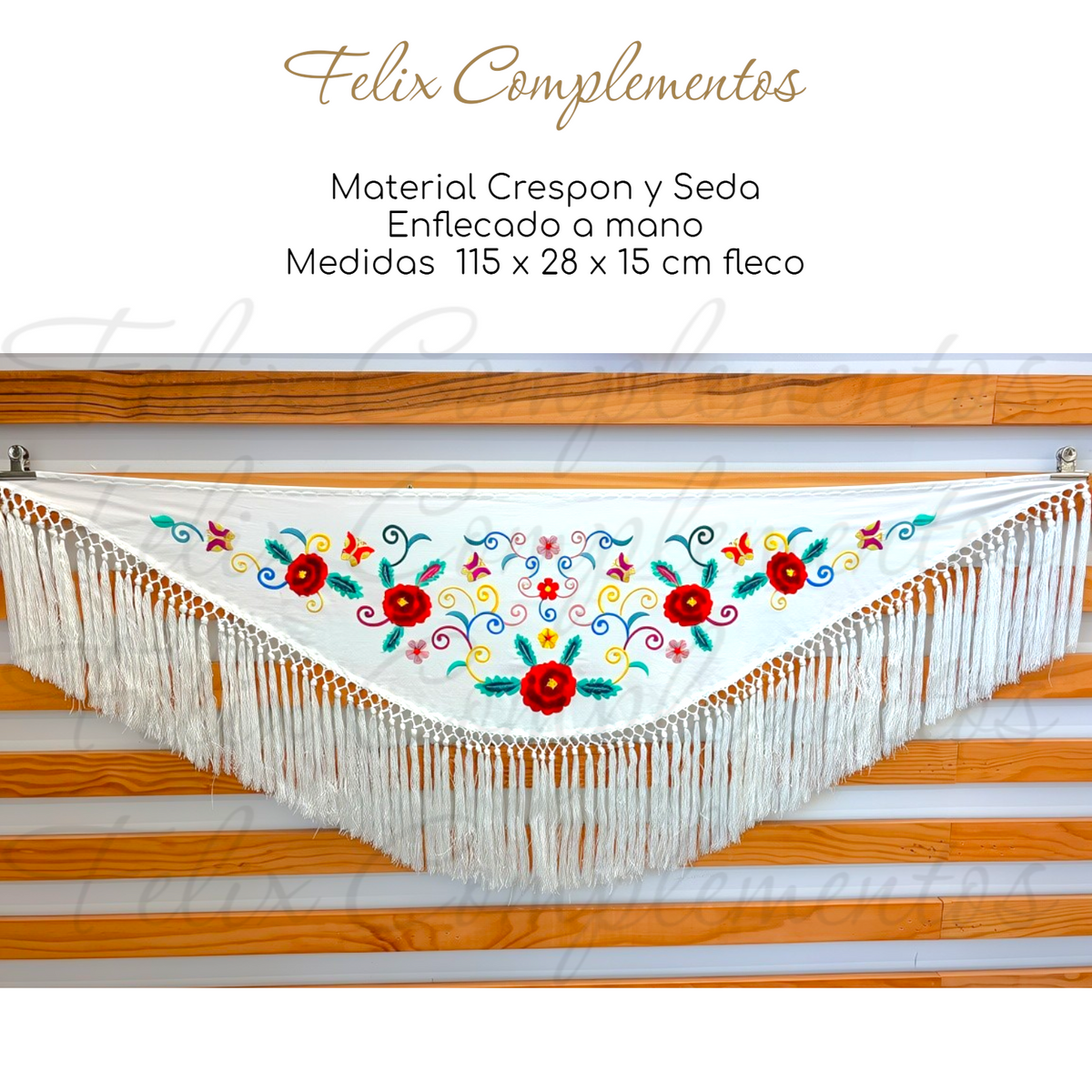 Manton Niña Ros Coeli Blanco