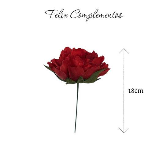 Peonia rojo carmesi