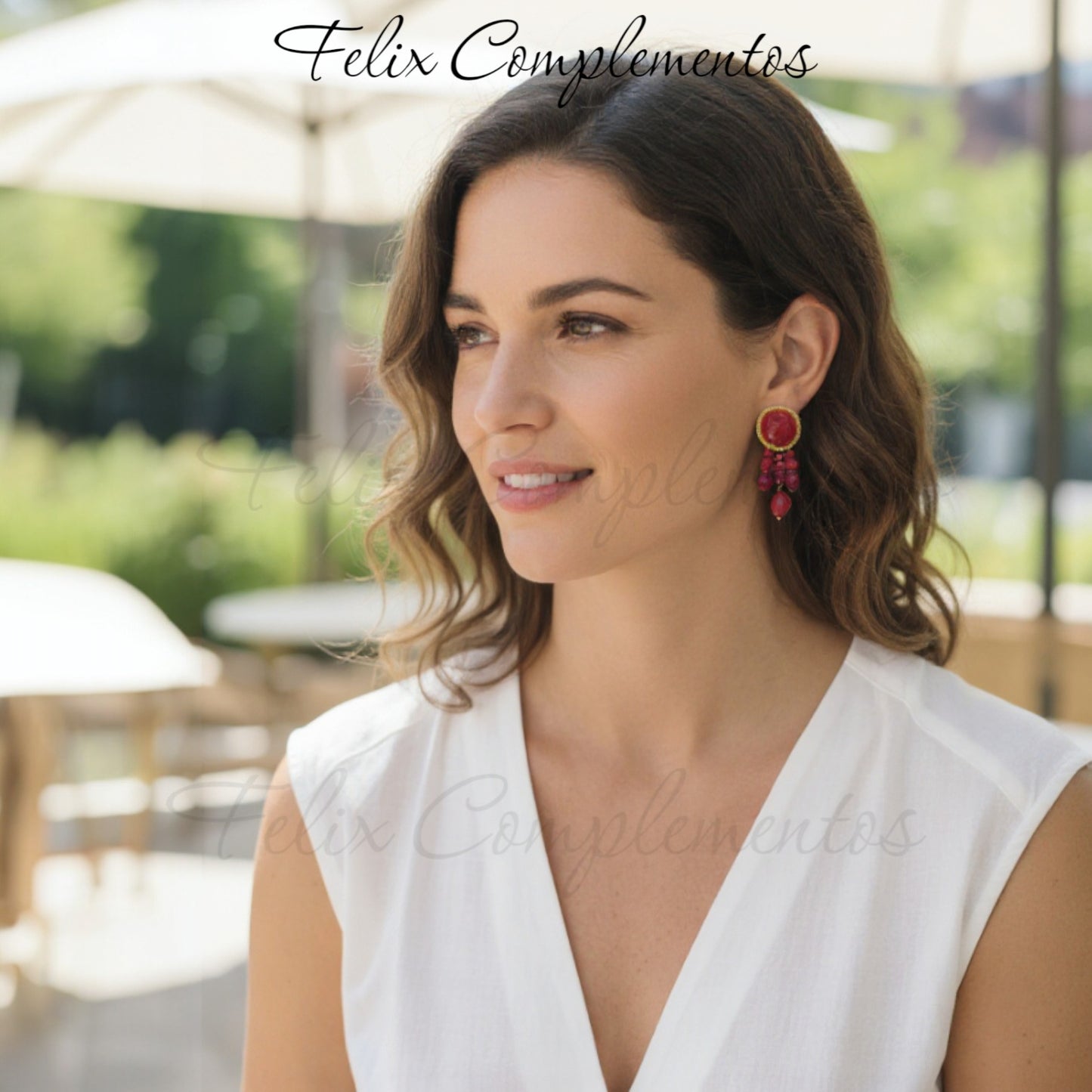 Pendiente Coral Rose