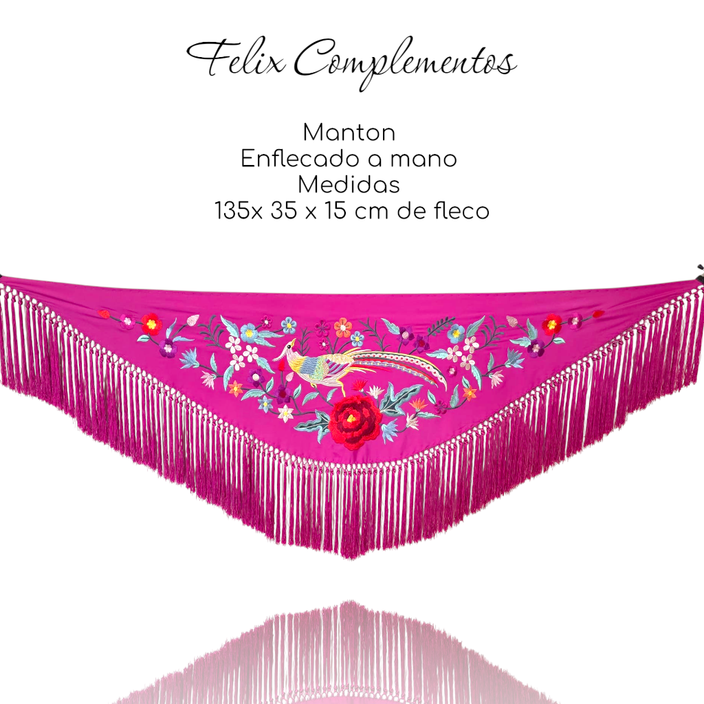Manton Mediano Rosa Fucsia Faisan