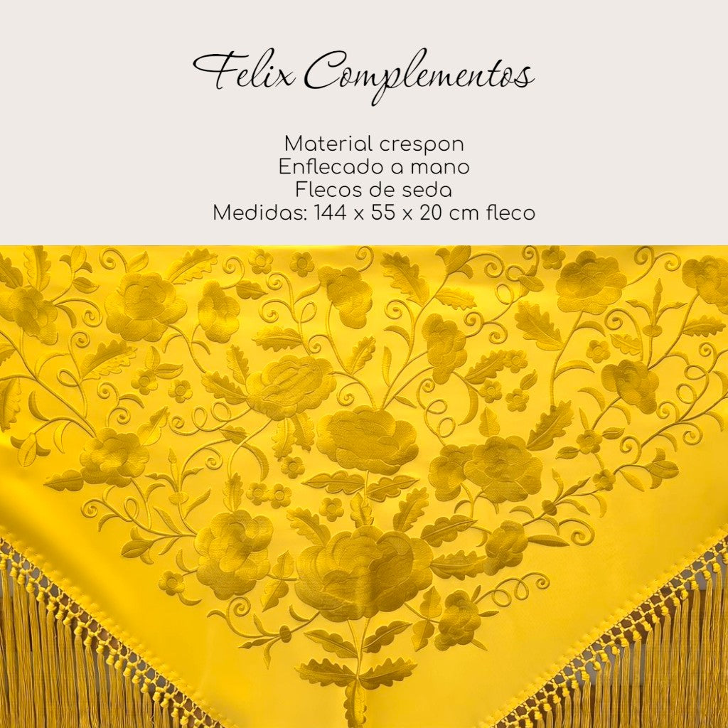 Manton Flor grande Mostaza con Mostaza