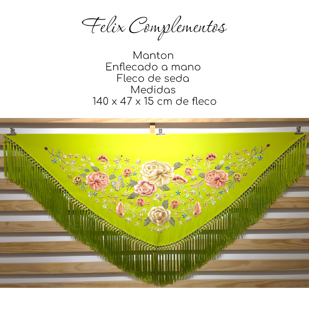 Manton Amanecer pistacho (Fleco Corto)