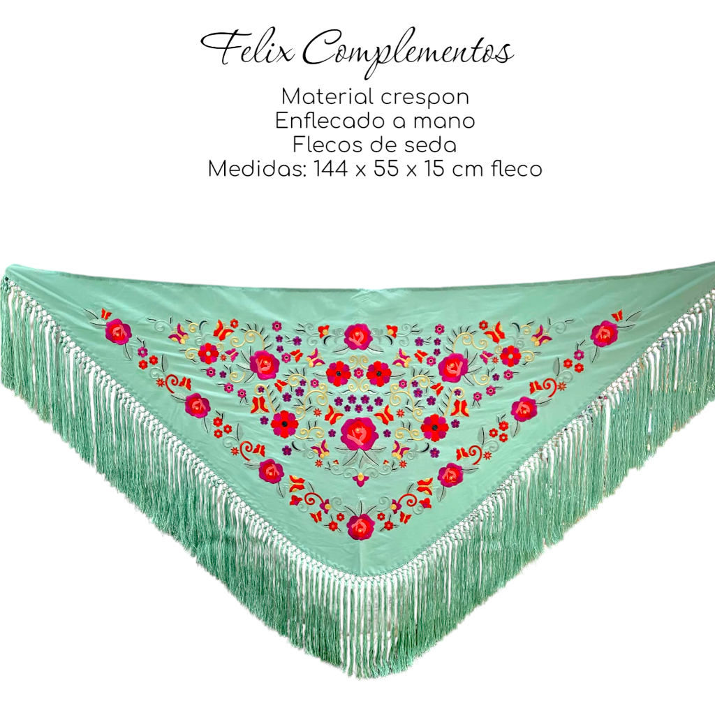 Manton flor pequeño Azul Tiffany