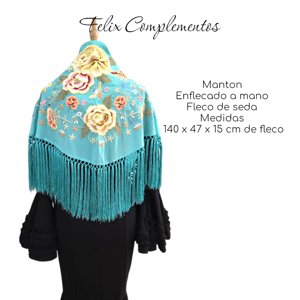 Manton Amanecer Celeste (Fleco Corto)