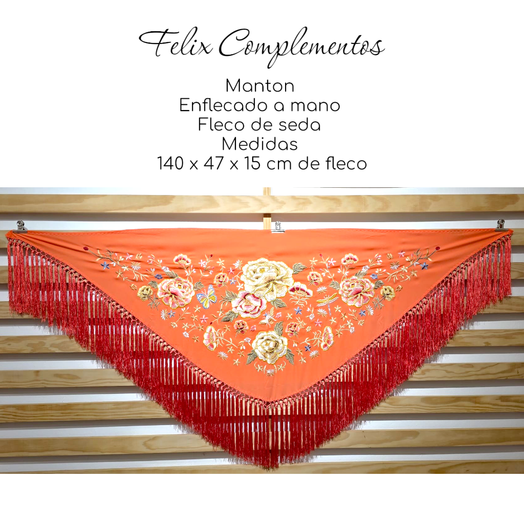 Manton Amanecer Coral (Fleco Corto)