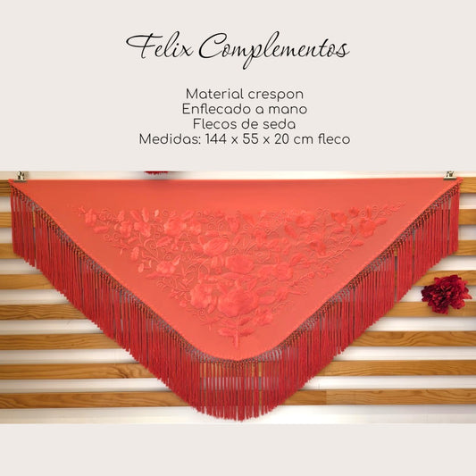 Manton Flor grandeCoral con Coral