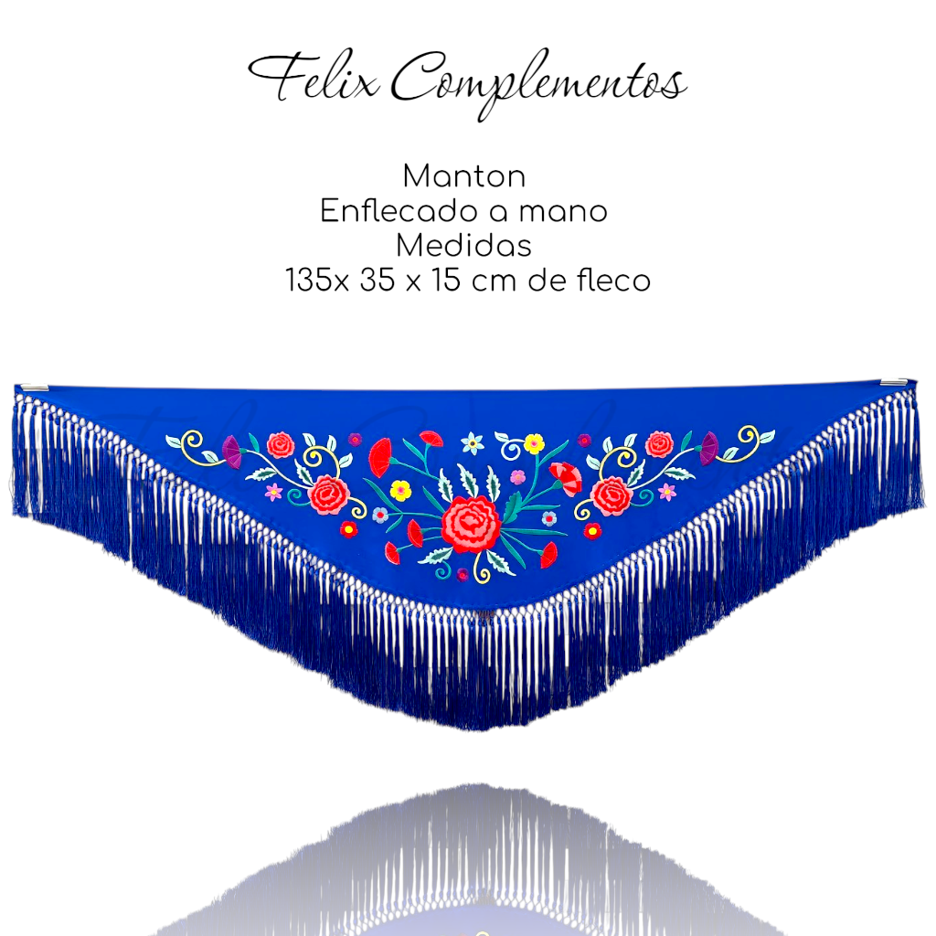 Manton Cadete Clavelito Azul